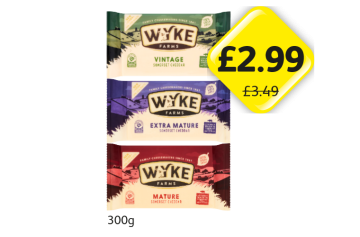 Wyke Vintage, Extra Mature, Mature - Now Only £2.99 at Londis