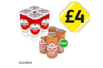 Amstel, Cruzcampo - Now Only £4 at Londis