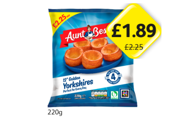 Aunt Bessies Golden Yorkshires - Now Only £1.89 at Londis