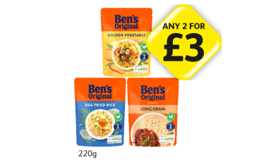 Ben's Original Golden Vegetable, Egg Fried Rice - Any 2 for £3 at Londis