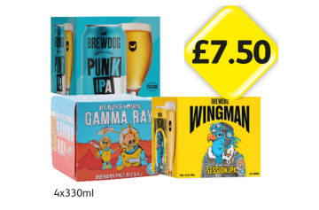 Brewdog Punk IPA, Gamma Ray, Wingman - Now Only £7.50 at Londis