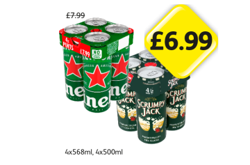 Heineken, Scrumpy Jack - Now Only £6.99 at Londis