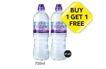 Highland Spring Water - Buy 1 Get 1 FREE at Londis
