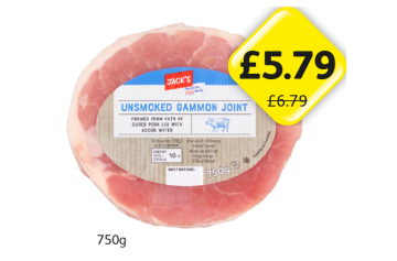 Jack's Unsmoked Gammon Joint - Now Only £5.79 at Londis