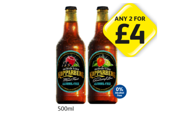 Kopparberg Mixed Fruit Alcohol-Free - Any 2 for £4 at Londis