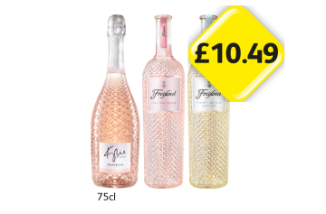 Kylie Prosecco, Freixenet Italian Rosé, Pinot Grigio - Now Only £10.49 at Londis