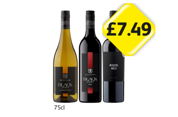 McGuigan Black Label Chardonnay, Red, Mucho Mas - Now Only £7.49 at Londis