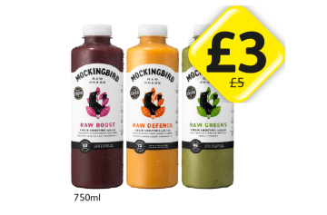 Mockingbird Raw Boost, Raw Defence, Raw Greens - Now Only £3 at Londis