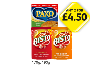 Paxo Sage & Onion Stuffing, Aah Bisto Gravy Granules, Chicken - Now Only £4.50 at Londis