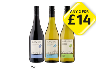 Quirky Bird Merlot, Sauvignon Blanc, Chenin Blanc - Any 2 for £14 at Londis