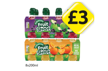 Robinsons Fruit Shoot Blackcurrant, Orange - Now Only £3 at Londis