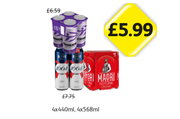 Strongbow Dark fruits, Kronenbourg, Madri - Now Only £5.99 at Londis