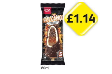 Volcanix Caramel Lava & Crunchies - Now Only £1.14 at Londis