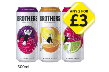 Brothers Un-Berrybelievable, Best Of The Zest, Berry Sublime - Any 2 for £3 at Londis