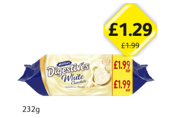 Digestives White Chocolate - Now Only £1.29 at Londis