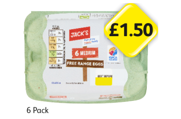 Jack's Medium Free Range Eggs - Now Only £1.50 at Londis