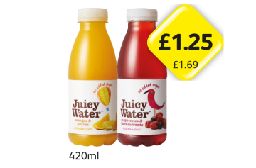 Juicy Water Oranges & Lemons, Raspberries & Blackcurrants - Now Only £1.25 each at Londis