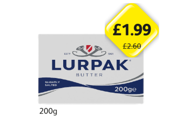 Lurpak - Now Only £1.99 at Londis