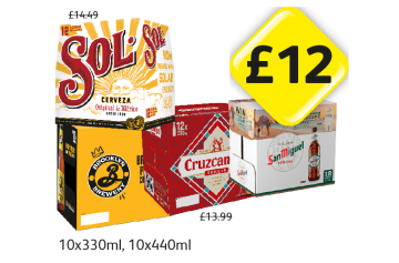 Sol, Brooklyn Pilsner, Cruzcampo, San Miguel - Now Only £12 each at Londis