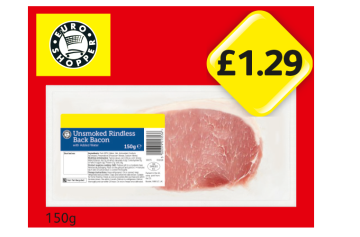 Unsmoked Rindless Back Bacon - Now Only £1.29 at Londis
