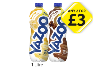 Yazoo Banana, Chocolate - Any 2 for £3 at Londis