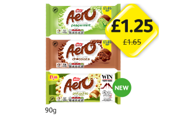 Aero Peppermint, Chocolate, Pistachio - Now Only £1.25 at Londis