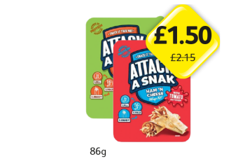 Attack A Snack Chicken 'N' Cheese, Ham 'N' Cheese - Now Only £1.50 at Londis
