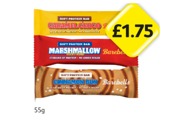 Barebells Caramel Choco, Marshmallow Rocky Road, Cinnamon Bun - Now Only £1.75 at Londis