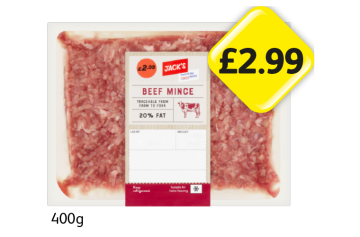 Jack's Beef Mince - Now Only £2.99 at Londis