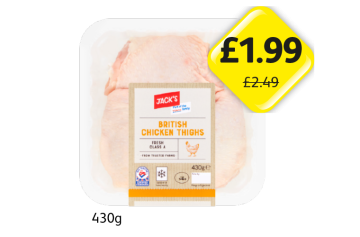 Jack's British Chicken Thighs - Now Only £1.99 at Londis