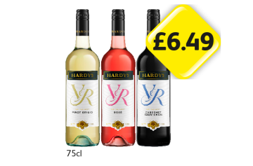 Hardy's Pinot Grigio, Rosé, Cabernet Sauvignon - Now Only £6.49 at Londis