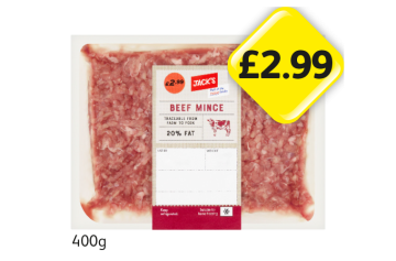 Jack's Beef Mince - Now Only £2.99 at Londis