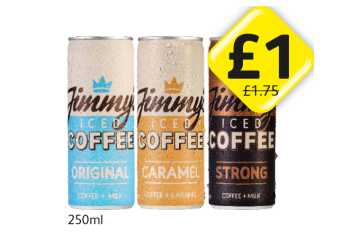 Jimmy Iced Coffee Original, Caramel, Strong - Now Only £1 at Londis