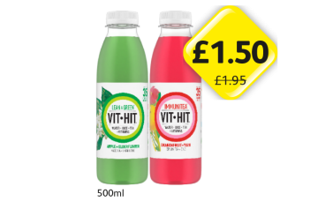 Lean & Green Vit Hit Apple & Elderflower, Dragonfruit & Yuzu - Now Only £1.50 at Londis