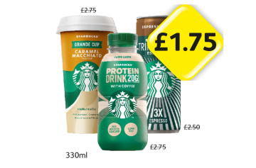Starbucks Caramel Macchiato, Caffe Latte, Tripleshot Espresso - Now Only £1.75 at Londis