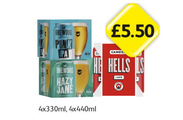 Brewdog Punk IPA, Hazy Jane, Camden Hells - Now Only £5.50 at Londis