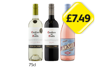 Casillero Del Diablo Sauvignon Blanc, Shiraz, Jam Shed - Now Only £7.49 at Londis