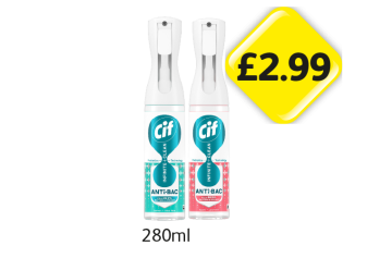Cif Anti-Bac Lemon & Aloe Vera, Apple & Jasmine - Now Only £2.99 at Londis