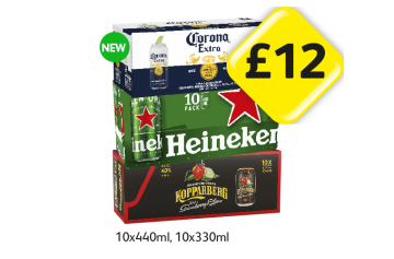 Corona Extra, Heineken, Kopparberg Strawberry & Lime - Now Only £12 at Londis