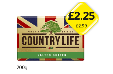 Country Life Salted Butter - Now Only £2.25 at Londis