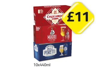 Cruzcampo, Madri, Poretti - Now Only £11 at Londis
