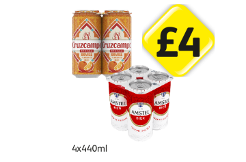 Cruzcampo Orange, Amstel Bier - Now Only £4 at Londis
