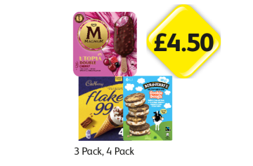 Magnum Utopia Double Cherry, Cadbury Flake 99, Ben & Jerry's Cookie Dough - Now Only £4.50 at Londis