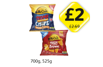McCain Home Chips, Crispy Hash Browns - Now Only £2 at Londis