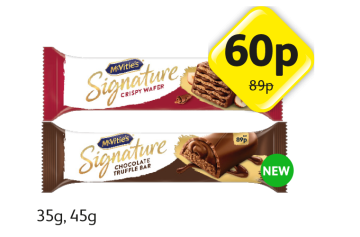 McVities Signature Crispy Wafer, Chocolate Truffle Bar - Now Only 60p at Londis