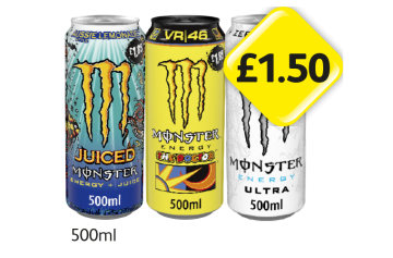 Monster Energy Aussie Lemonade, The Doctor, Ultra - Now Only £1.50 at Londis