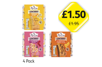 Mr Kipling Lunchbox Banana Slices, Raspberry, Chocolate Orange Slices - Now Only £1.50 at Londis