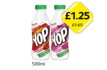 YOP Strawberry, Raspberry - Now Only £1.25 at Londis