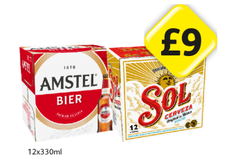 Amstel Bier, Sol Cerveza - Now Only £9 at Londis