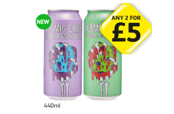 Beavertown Cosmic Drop Berry Punch, Watermelon Punch - Any 2 for £5 at Londis